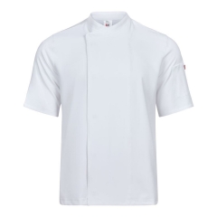 Jacheta de bucatar din microfibra cu maneca scurta si insertii Coolmax 405209 Velilla-White-07-XS