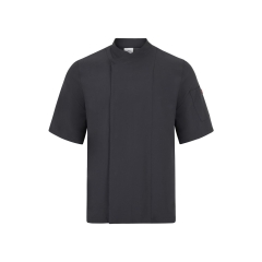 Jacheta de bucatar din microfibra cu maneca scurta si insertii Coolmax 405209 Velilla-Dark Grey-42-XS