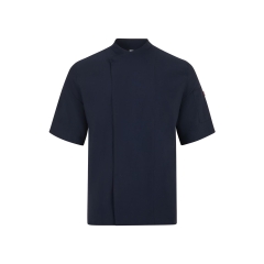 Jacheta de bucatar din microfibra cu maneca scurta si insertii Coolmax 405209 Velilla-Navy Blue-61-XS