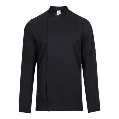 Jacheta de bucatar din microfibra cu maneca scurta si insertii Coolmax 405210 Velilla-Black-00-XS