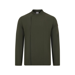 Jacheta de bucatar din microfibra cu maneca scurta si insertii Coolmax 405210 Velilla-Olive Green-36-XS