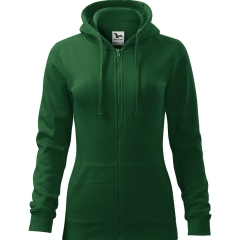 Hanorac dama Trendy Zipper 411 Malfini-XS-Verde sticla-06
