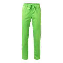 Pantaloni medicali unisex tercot cu talie elastica 533001 Velilla -Lime Green-25-XXS