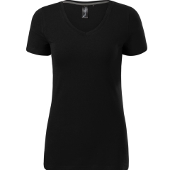 Tricou dama Action V-Neck 701 Malfini Premium-Negru-01-S