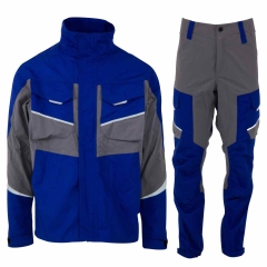 Costum salopeta standard din tercot 240g/m² Liscia/Elastico 542B/543B Renania-Albastru-XS