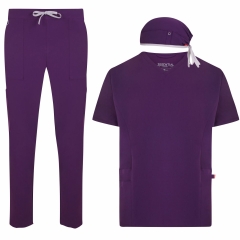 Costum medical unisex PureStretch protectie antibacteriana si material hidrofug 534020S/535220S/533020S Velilla-Plumb-66-XS