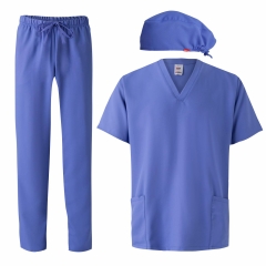 Costum medical unisex cu protectie antibacteriana si material hidrofug 534/535/533 Velilla-Persian Blue-31-XS