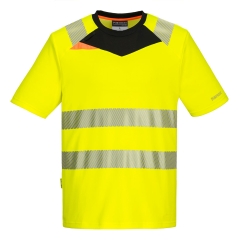 Tricou reflectorizant Hi-ViS DX413 Portwest-Galben / Negru-M