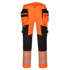 Pantaloni reflectorizanti Hi-Vis cu buzunare Holster detasabile DX442 Portwest-Portocaliu/Negru-30