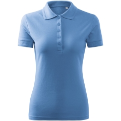 Tricou dama polo Pique Polo Free F10 Malfini-Albastru deschis-15-S