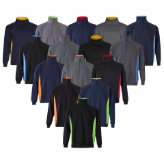 Hanorac cu fermoar scurt in doua culori 105704 Velilla