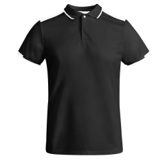 Tricou polo Tamil bărbat - NEGRU/ALB