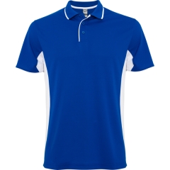 Tricou polo Montmelo bărbați - ALB/ALBASTRU ROYAL