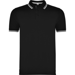 Tricou polo Montreal bărbat - NEGRU/ALB