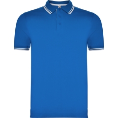 Tricou polo Montreal bărbat - ALBASTRU ROYAL/ALB