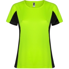 Tricou Shanghai Woman damă - VERDE FLUOR/NEGRU