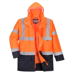 Jacheta de protectie reflectorizanta Hi-Vis S766 5in1Essential Portwest-Portocaliu/Navy-XS
