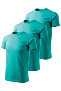 Set 3 tricouri pentru barbati Marimi Mari 129 - Verde smarald - 4XL