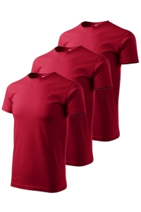 Set 3 tricouri pentru barbati Marimi Mari 129 - Rosu marlboro - 4XL