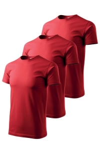 Set 3 tricouri pentru barbati Marimi Mari 129 - Rosu - 4XL