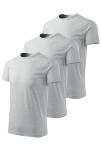 Set 3 tricouri pentru barbati Marimi Mari 129 - Gri deschis - 4XL