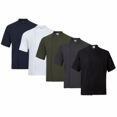 Jacheta de bucatar din microfibra cu maneca scurta si insertii Coolmax 405209 Velilla