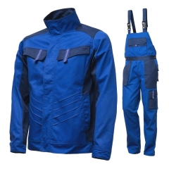 Costum salopeta cu pieptar Vulcano Renania -Albastru royal/bleumarin-46