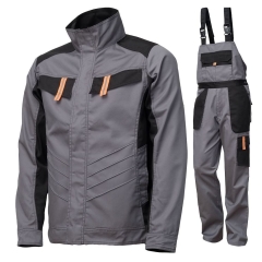 Costum salopeta cu pieptar Vulcano Renania -Gri/Negru-46